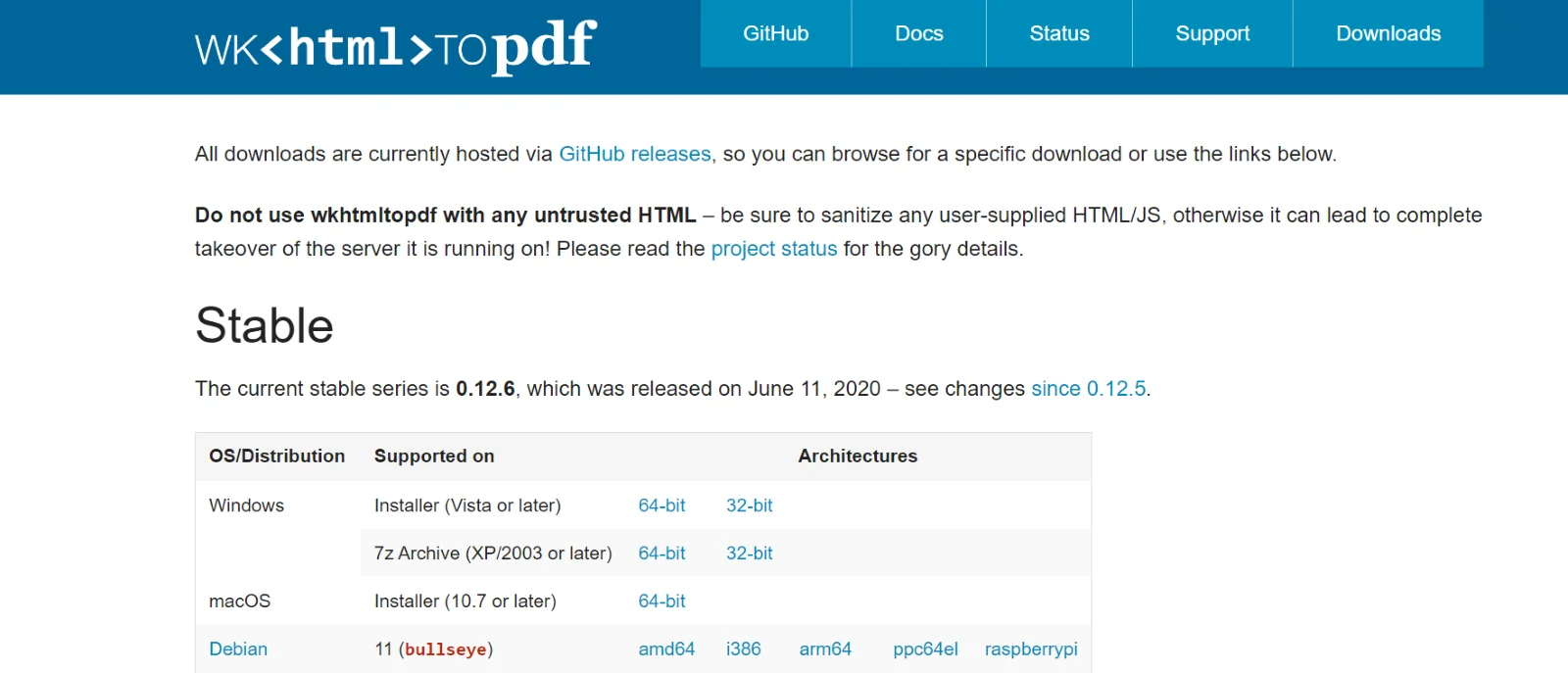Create Pipeline - Download and install wkhtmltopdf