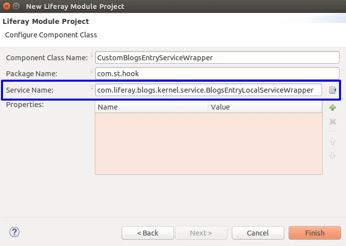 IDE will create component class