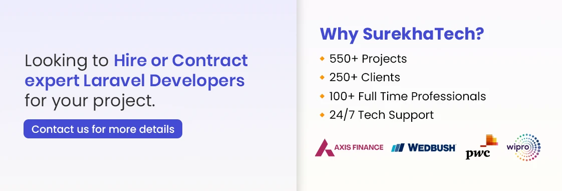 CTA - Hire laravel developer from surekhatech