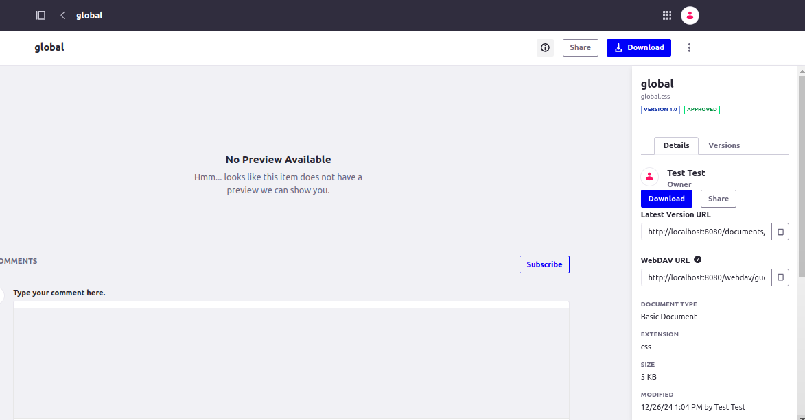 global css link