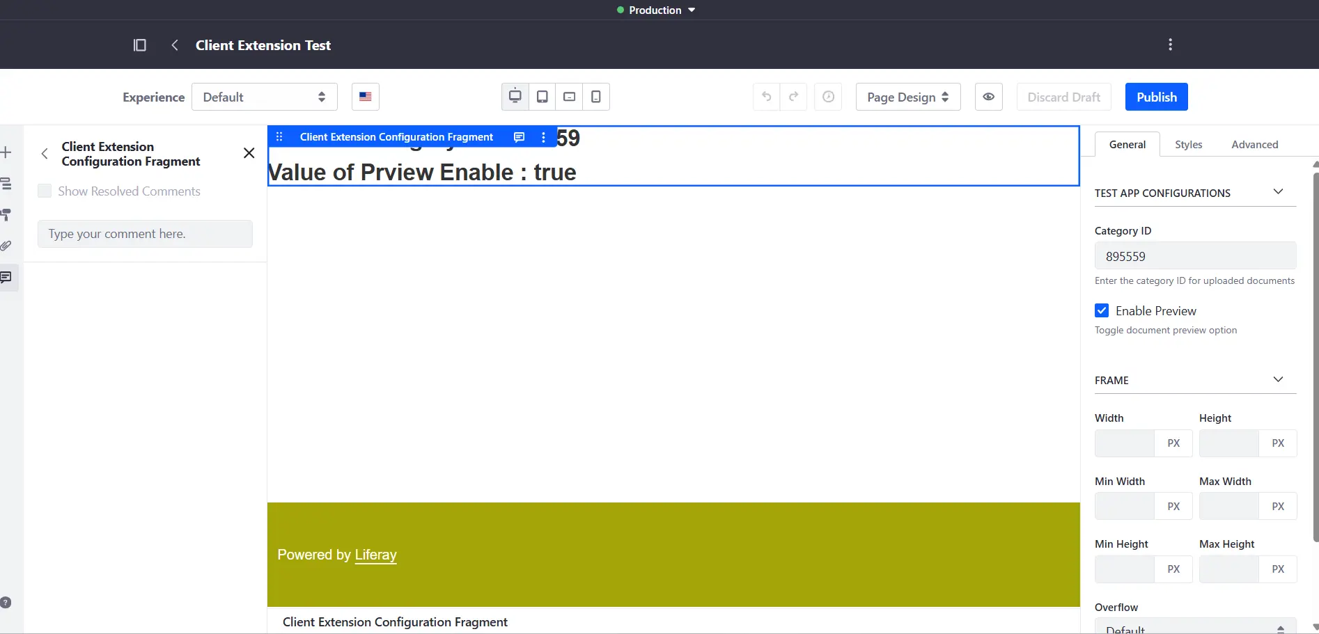 liferay client extension configuration
