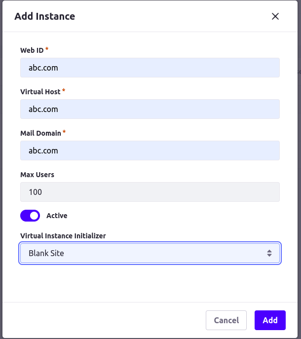 Virtual instances in Liferay