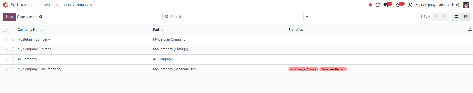 Odoo Multi-Company Setup