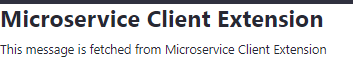 React Microservice client extension