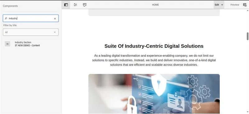 Custom Component on a page and Author the content
