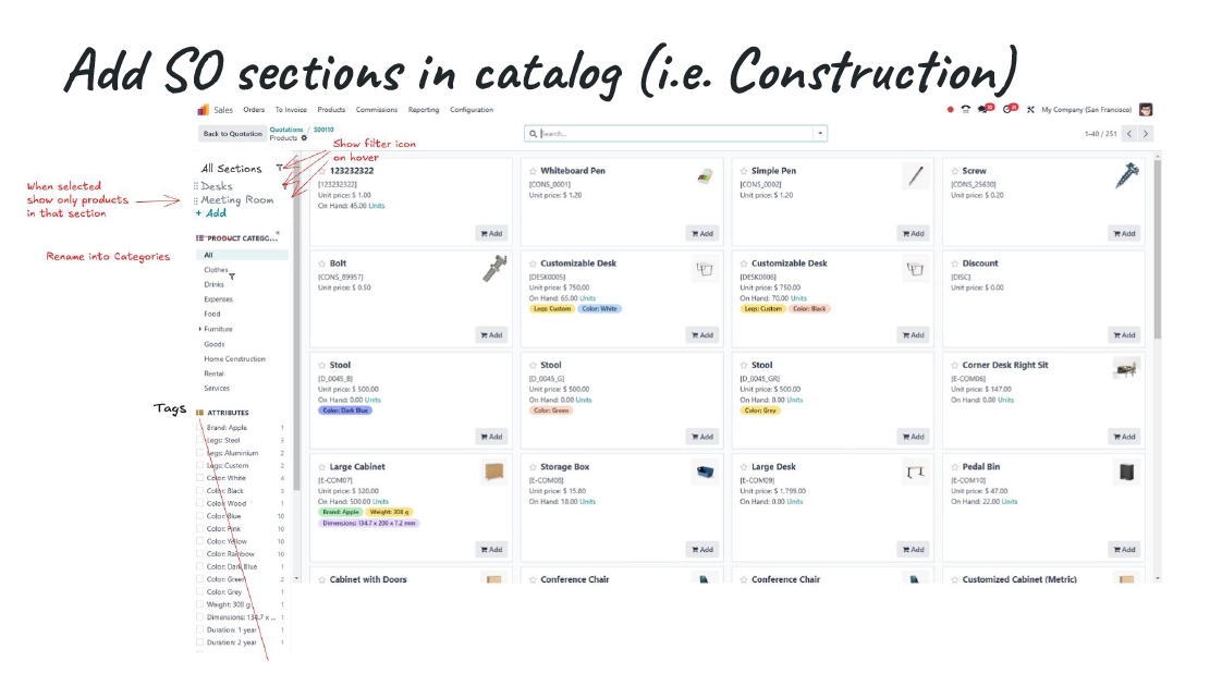 Odoo construction