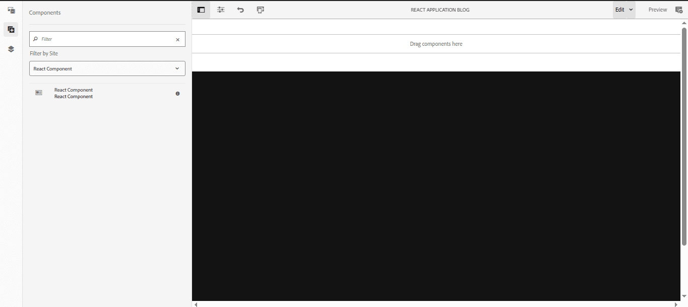 component tree, drag and drop