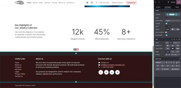 Customize Your Footer