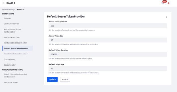 Default BearerTokenProvider